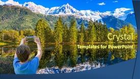  Presentation with blanc - Audience pleasing PPT theme consisting of concept-of-active-and-ecotourism backdrop and a tawny brown colored foreground