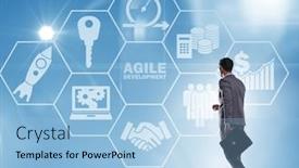  Presentation with software - Audience pleasing presentation consisting of concept-of-agile-software-development backdrop and a light blue colored foreground