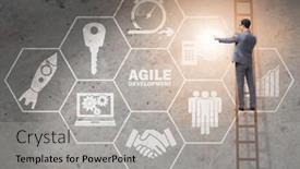  Presentation with software - Amazing slides having concept-of-agile-software-development backdrop and a light gray colored foreground