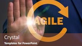  Presentation with software - Amazing PPT layouts having concept-of-agile-software-development backdrop and a tawny brown colored foreground