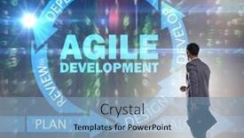  Presentation with software - Amazing slides having concept-of-agile-software-development backdrop and a light blue colored foreground