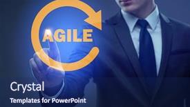  Presentation with software development binary stream - PPT theme featuring concept of agile software development background and a  colored foreground