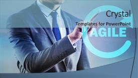  Presentation with software development binary stream - Colorful presentation design enhanced with concept of agile software development backdrop and a  colored foreground