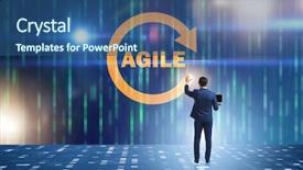  Presentation with software - Audience pleasing PPT theme consisting of concept of agile software development backdrop and a ocean colored foreground