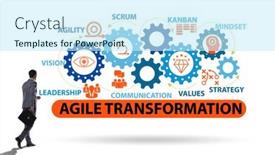  Presentation with hypertension concept - PPT theme enhanced with concept-of-agile-transformaion background and a cool aqua colored foreground