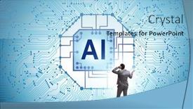  Presentation with artificial intelligence - Slide deck enhanced with concept-of-ai-artificial-intelligence and a light blue colored foreground