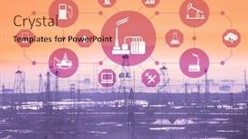  Presentation with oil industry - PPT layouts having concept of automation in oil and gas industry background and a coral colored foreground
