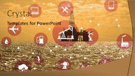  Presentation with oil industry - PPT theme having automation in oil and gas background and a yellow colored foreground