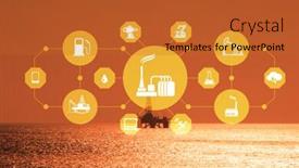  Presentation with automation - Slide set having concept of automation in oil and gas industry background and a red colored foreground