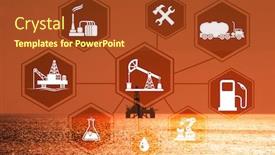  Presentation with automation - Colorful presentation theme enhanced with concept of automation in oil and gas industry backdrop and a red colored foreground