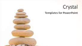  Presentation with harmony - PPT theme having concept of balance and harmony rocks on the coast of the sea in the nature background and a white colored foreground