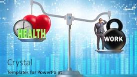  Presentation with health balance - PPT layouts with concept-of-balance-between-work background and a light blue colored foreground