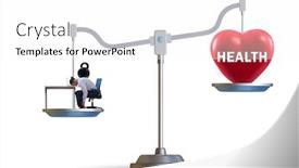  Presentation with health balance - Presentation theme featuring concept-of-balance-between-work background and a white colored foreground