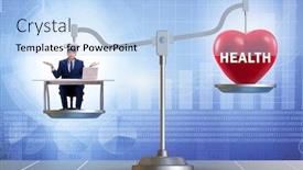  Presentation with health balance - Beautiful slides featuring concept-of-balance-between-work backdrop and a light blue colored foreground