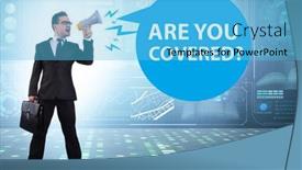  Presentation with insurance - Cool new presentation theme with concept-of-being-covered backdrop and a light blue colored foreground