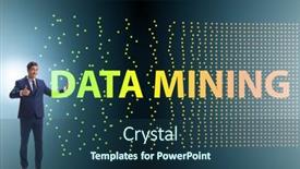  Presentation with data mining - PPT theme featuring concept-of-big-data background and a ocean colored foreground