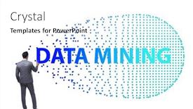  Presentation with data mining - Cool new theme with concept-of-big-data backdrop and a white colored foreground