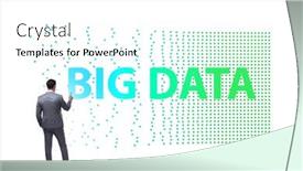  Presentation with data mining - Amazing presentation theme having concept-of-big-data backdrop and a white colored foreground