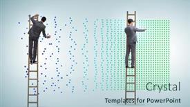  Presentation with data mining - Cool new theme with concept-of-big-data backdrop and a sky blue colored foreground