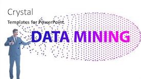  Presentation with data mining - Cool new PPT layouts with concept-of-big-data backdrop and a white colored foreground