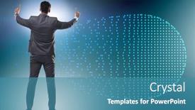  Presentation with data mining - Slide deck featuring concept-of-big-data background and a teal colored foreground