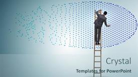  Presentation with data mining - Presentation enhanced with concept-of-big-data background and a sky blue colored foreground