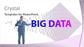  Presentation with data mining - Cool new slide set with concept-of-big-data backdrop and a white colored foreground
