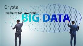  Presentation with data mining - Presentation theme consisting of concept-of-big-data background and a light blue colored foreground