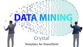  Presentation with data mining - Theme with concept-of-big-data background and a white colored foreground