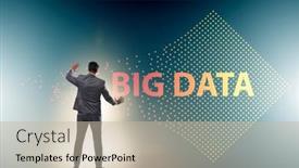  Presentation with data mining - Beautiful PPT layouts featuring concept-of-big-data backdrop and a mint green colored foreground