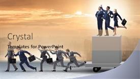  Presentation with leadership - Slide set featuring concept-of-bossy-autocratoc-leadership background and a coral colored foreground