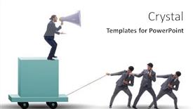  Presentation with leadership - PPT layouts consisting of concept-of-bossy-autocratoc-leadership background and a white colored foreground