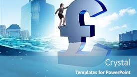  Presentation with british - Presentation theme consisting of concept-of-british-poind-sinking background and a  colored foreground