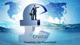  Presentation with british - PPT theme having concept-of-british-poind-sinking background and a light blue colored foreground