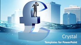  Presentation with british - Presentation theme with concept-of-british-poind-sinking background and a teal colored foreground