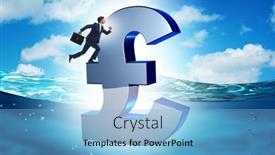  Presentation with british - PPT theme enhanced with concept-of-british-pound-sinking background and a light blue colored foreground