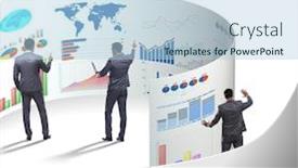  Presentation with finance - Presentation theme having concept-of-business-charts background and a light blue colored foreground