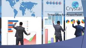  Presentation with finance - Amazing slide set having concept-of-business-charts backdrop and a light blue colored foreground