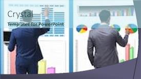  Presentation with finance - Slide set with concept-of-business-charts background and a cool aqua colored foreground