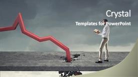  Presentation with modern medicine cardiology concept mixed - Theme with concept of business collapse mixed background and a gray colored foreground