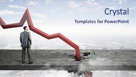  Presentation with media - Slide set consisting of concept of business collapse mixed background and a sky blue colored foreground