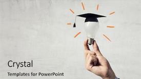  Presentation with education - Presentation theme consisting of concept of business education background and a light gray colored foreground