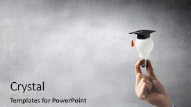  Presentation with education - Presentation theme having concept of business education background and a light gray colored foreground