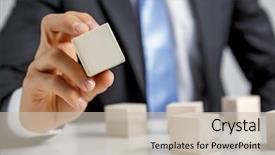  Presentation with human resources - Presentation theme having concept of business hierarchy background and a soft green colored foreground