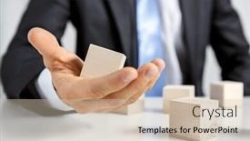  Presentation with human resources - Presentation theme having concept-of-business-hierarchy background and a soft green colored foreground