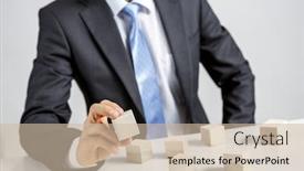  Presentation with human resources - Beautiful theme featuring concept-of-business-hierarchy backdrop and a soft green colored foreground