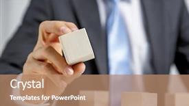  Presentation with human resources - Presentation theme having concept of business hierarchy background and a coral colored foreground