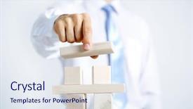  Presentation with human resources - Beautiful slides featuring concept of business hierarchy backdrop and a sky blue colored foreground