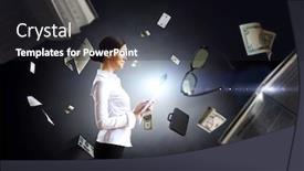  Presentation with risk - Slide set enhanced with concept-of-business-risk background and a wine colored foreground