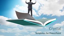  Presentation with education - Theme with concept-of-businessman-and-importance background and a light blue colored foreground